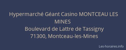Hypermarché Géant Casino MONTCEAU LES MINES
