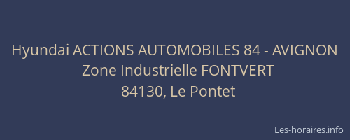 Hyundai ACTIONS AUTOMOBILES 84 - AVIGNON