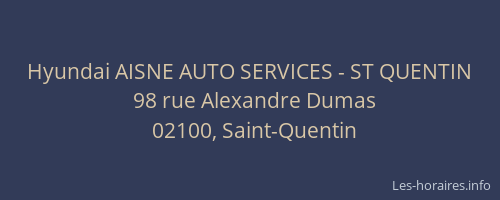 Hyundai AISNE AUTO SERVICES - ST QUENTIN