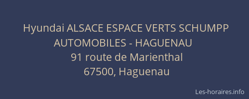 Hyundai ALSACE ESPACE VERTS SCHUMPP AUTOMOBILES - HAGUENAU