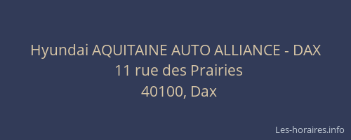 Hyundai AQUITAINE AUTO ALLIANCE - DAX