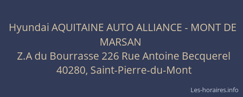 Hyundai AQUITAINE AUTO ALLIANCE - MONT DE MARSAN