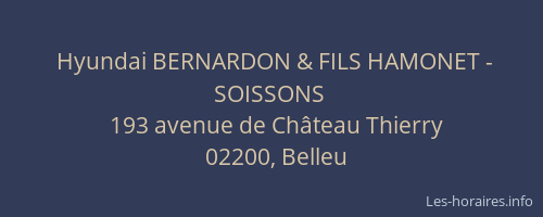 Hyundai BERNARDON & FILS HAMONET - SOISSONS