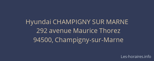 Hyundai CHAMPIGNY SUR MARNE