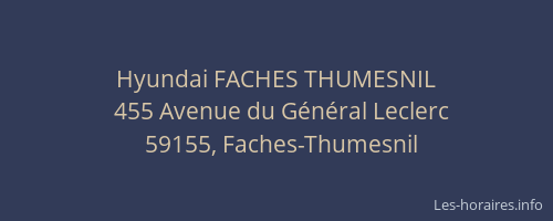 Hyundai FACHES THUMESNIL