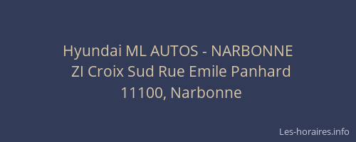 Hyundai ML AUTOS - NARBONNE