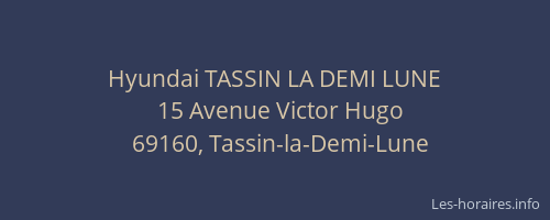 Hyundai TASSIN LA DEMI LUNE