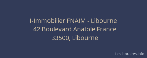 I-Immobilier FNAIM - Libourne