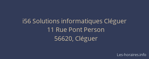 i56 Solutions informatiques Cl&eacute;guer