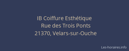 IB Coiffure Esth&eacute;tique