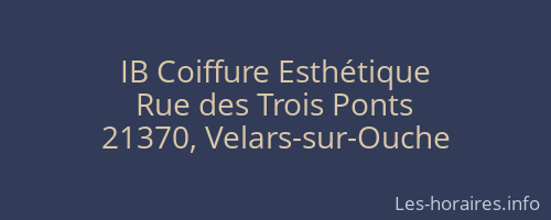 IB Coiffure Esthétique