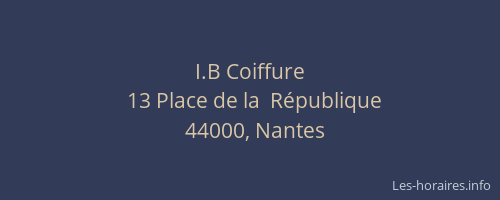I.B Coiffure
