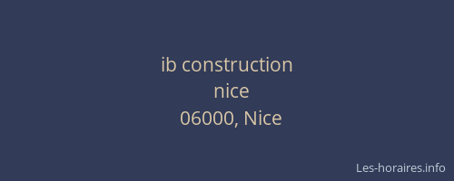 ib construction