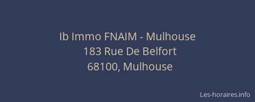 Ib Immo FNAIM - Mulhouse