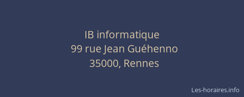 IB informatique