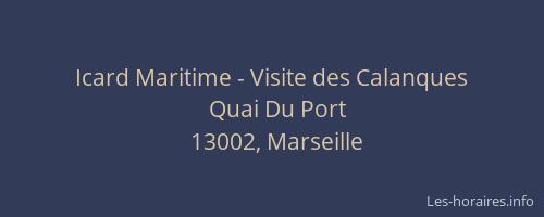Icard Maritime - Visite des Calanques