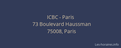 ICBC - Paris