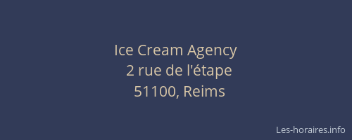Ice Cream Agency