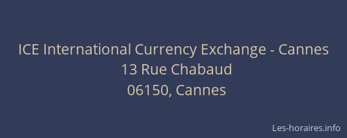 ICE International Currency Exchange - Cannes