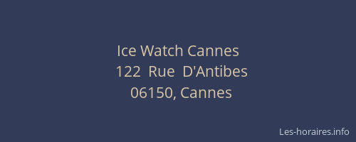 Ice Watch Cannes