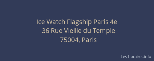 Ice Watch Flagship Paris 4e