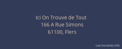 Ici On Trouve de Tout