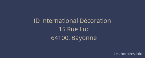 ID International Décoration