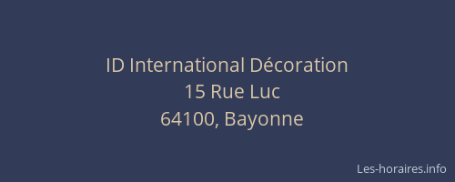ID International D&eacute;coration