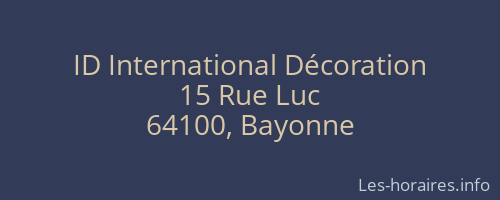 ID International Décoration