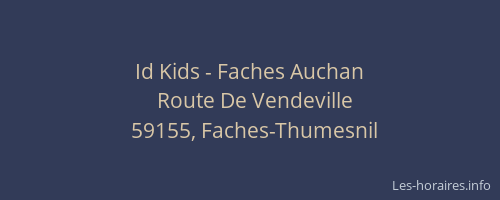 Id Kids - Faches Auchan