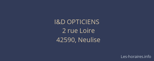 I&D OPTICIENS