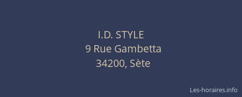 I.D. STYLE