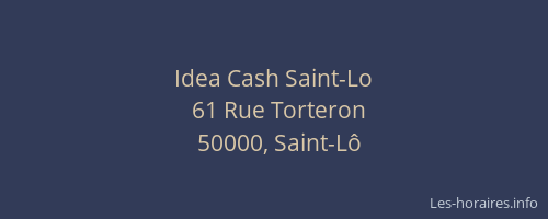 Idea Cash Saint-Lo