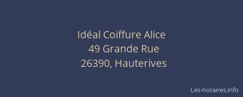 Idéal Coiffure Alice