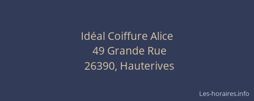 Id&eacute;al Coiffure Alice