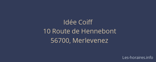 Id&eacute;e Coiff