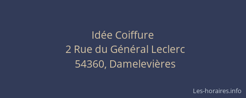 Id&eacute;e Coiffure