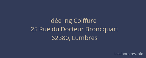 Id&eacute;e Ing Coiffure