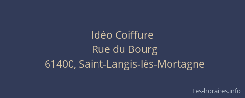 Id&eacute;o Coiffure