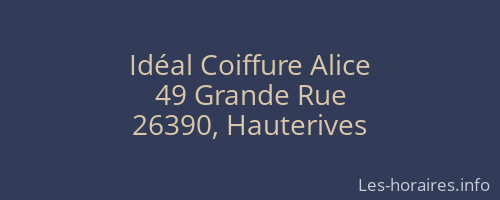 Idéal Coiffure Alice