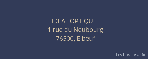 IDEAL OPTIQUE