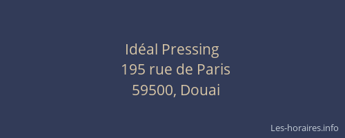Idéal Pressing