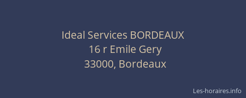 Ideal Services BORDEAUX