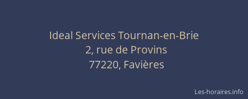 Ideal Services Tournan-en-Brie