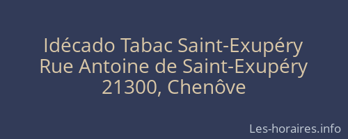 Idécado Tabac Saint-Exupéry