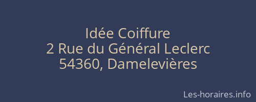 Idée Coiffure