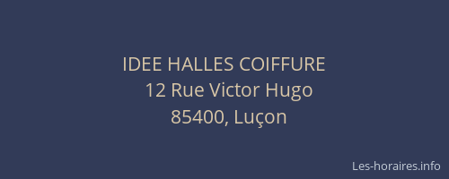 IDEE HALLES COIFFURE