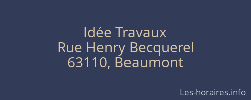 Idée Travaux