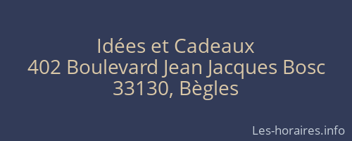 Idées et Cadeaux
