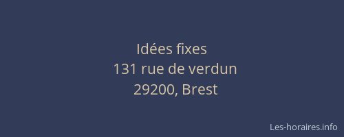 Idées fixes